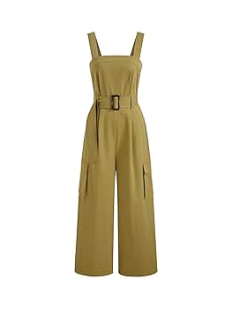 Amazon.com: CIDER Cotton Overalls for Women with Belt Wide